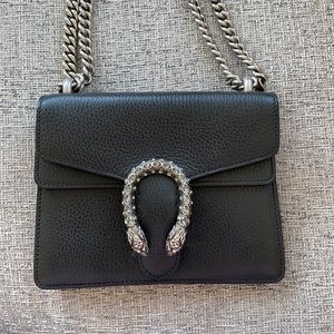 Dionysus leather mini bag Black
